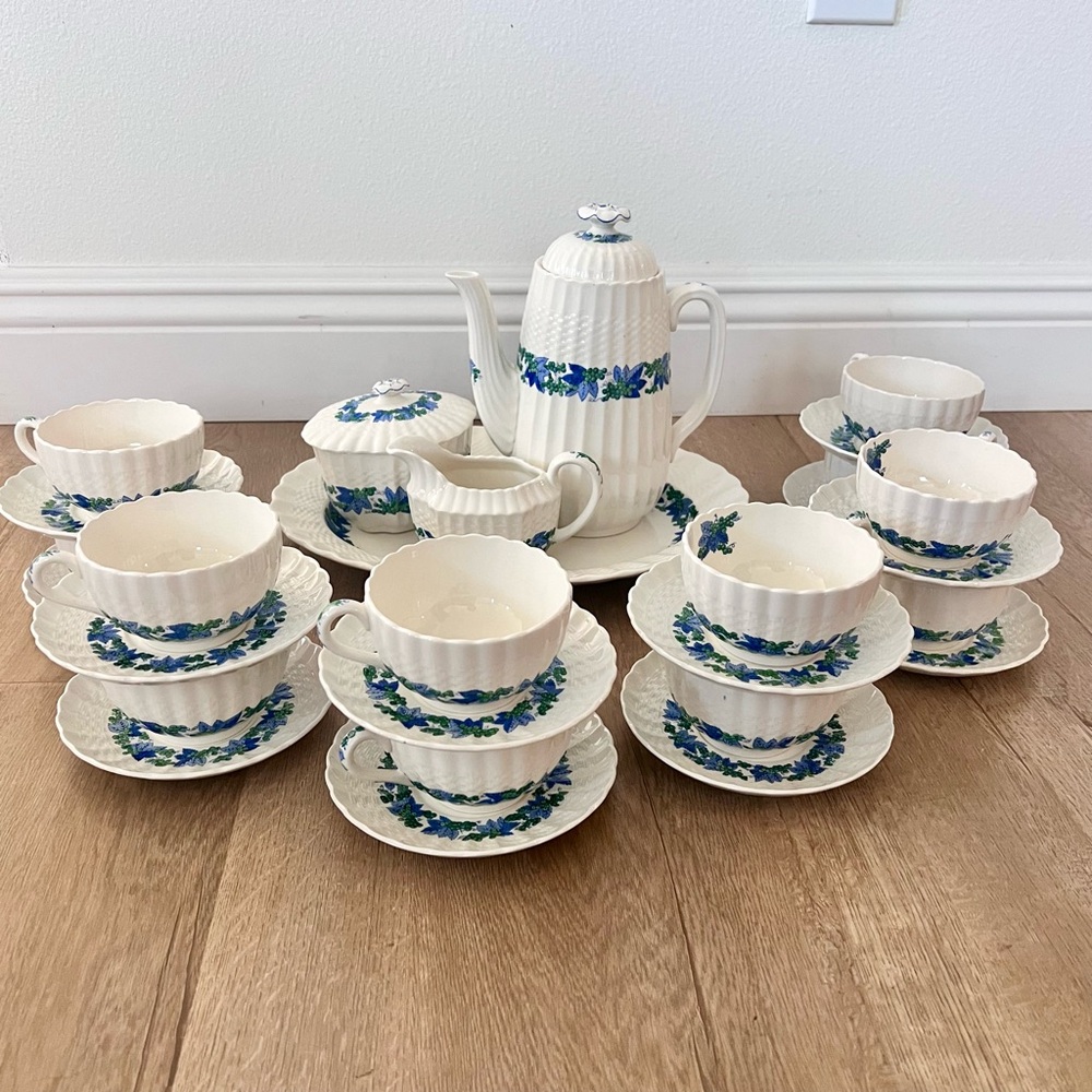 RARE 28 PCs Copeland Spode Valencia S.1248 Complete Tea Set For‎ 12 Beautiful